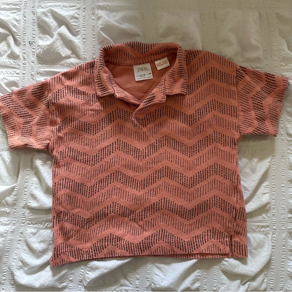 Zara Peachy Polo Shirt Size 12-18 Months